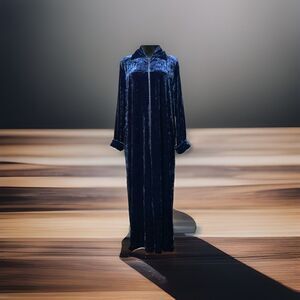 Cabernet Velour Loungewear ,Long Sleeves,zip Front Robe For Women Size L